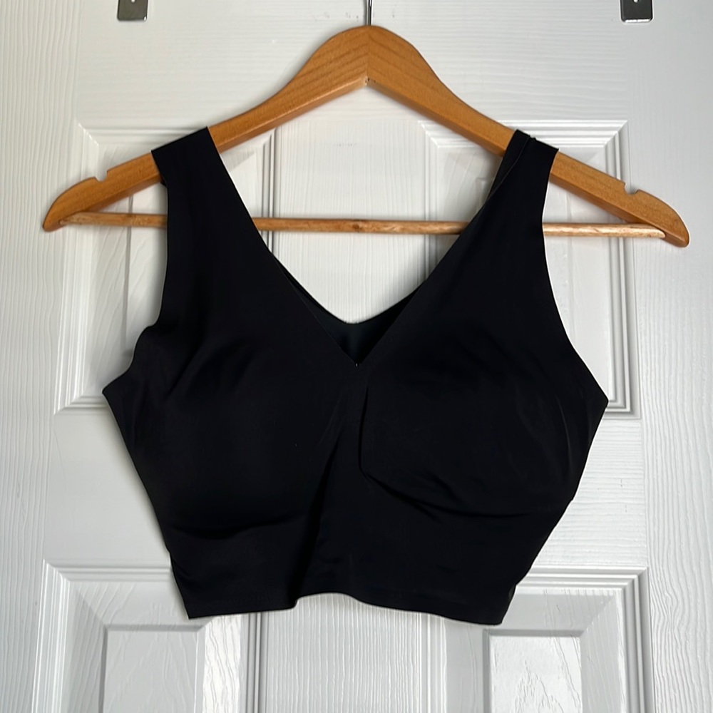 True & Co. Black V-Neck Bra Size Large